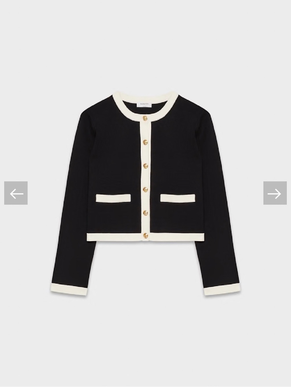Babaton Approach Cardigan in Light Birch and Black